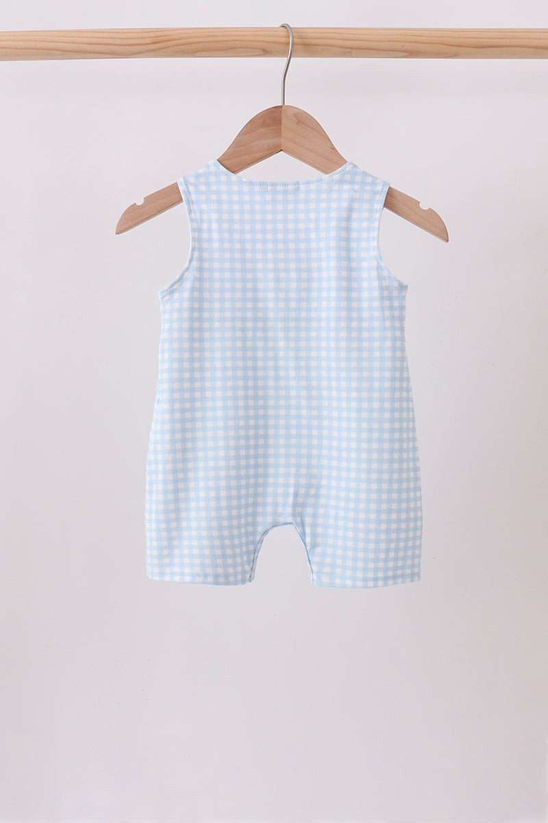 Blue Pumpkin Smocked Gingham Jon Jon - Aaria Tees Aaria Tees