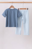 Blue Pumpkin Smocked Gingham Pants Set - Aaria Tees Aaria Tees