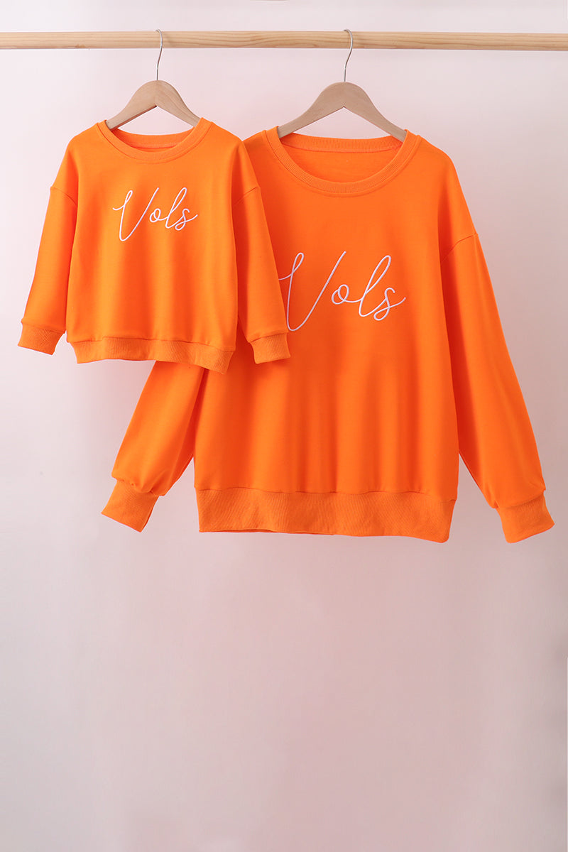 Orange Tennessee Vols Embroidery Mom&me Top - Aaria Tees Aaria Tees