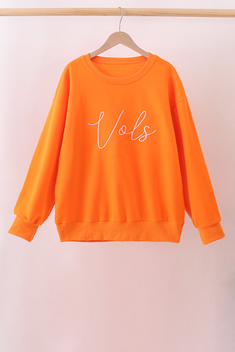 Orange Tennessee Vols Embroidery Mom&me Top - Aaria Tees Aaria Tees