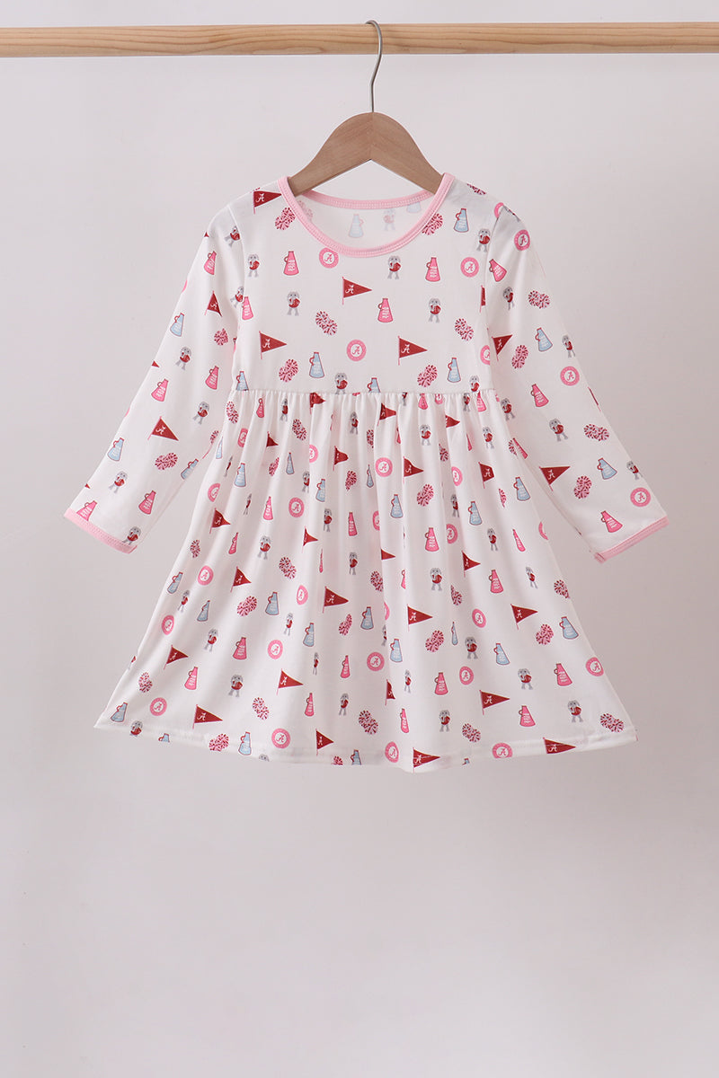 Pink Alabama Print Dress - Aaria Tees Aaria Tees
