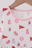 Pink Alabama Print Dress - Aaria Tees Aaria Tees
