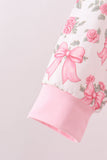 Pink Floral Bow Lace Skorts Set - Aaria Tees Aaria Tees
