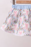 Blue Bow Lace Skorts Set - Aaria Tees Aaria Tees
