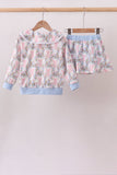 Blue Bow Lace Skorts Set - Aaria Tees Aaria Tees