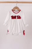 Red Alabama Roll Tide Embroidery Bubble - Aaria Tees Aaria Tees