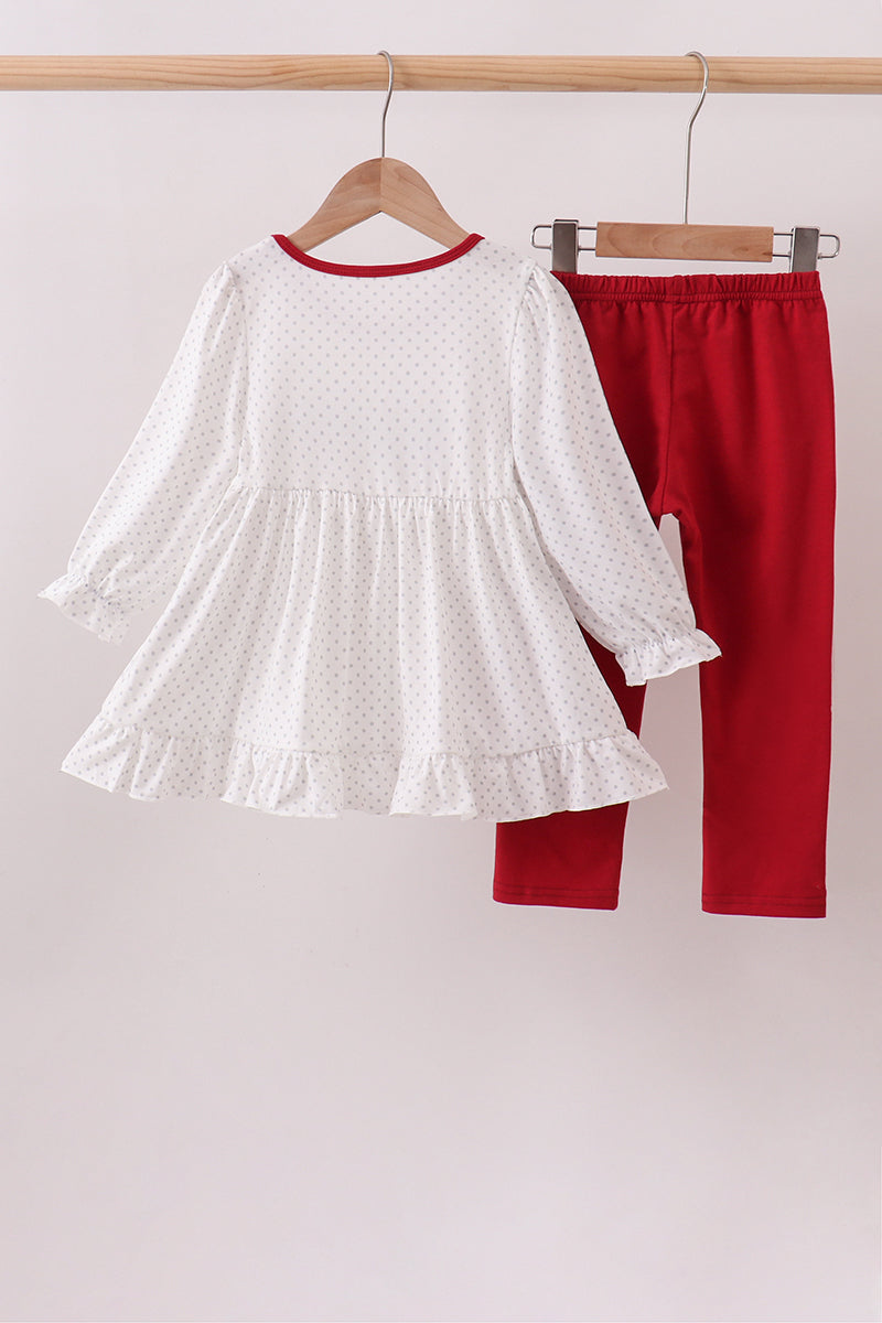 Red Alabama Roll Tide Embroidery Pants Set - Aaria Tees Aaria Tees