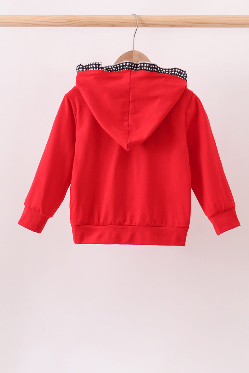 Red Georgia Embroidery Hoodie - Aaria Tees Aaria Tees