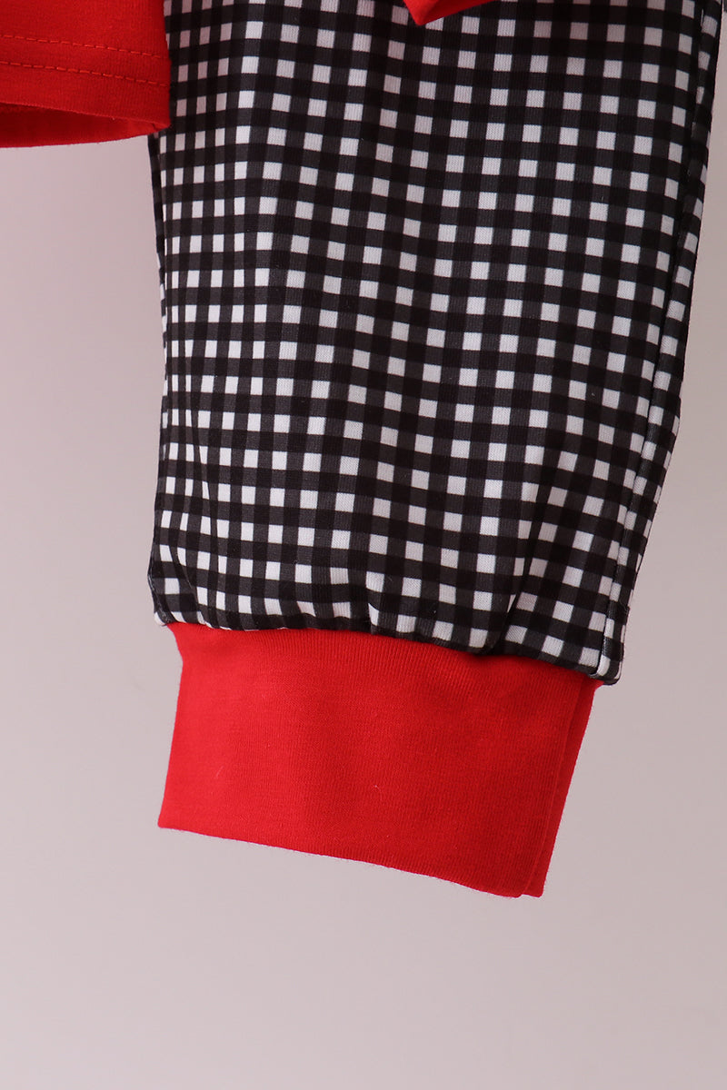 Red Georgia Embroidery Pants Set - Aaria Tees Aaria Tees
