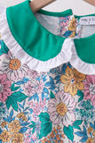 Green Floral Ruffle Shorts Set - Aaria Tees Aaria Tees