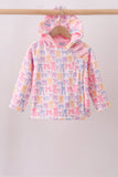 Pink Bow Fleece Hoodie Jacket - Aaria Tees Aaria Tees