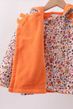 Floral Fleece Hoodie Jacket - Aaria Tees Aaria Tees