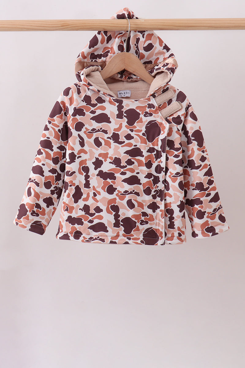 Camouflage Fleece Hoodie Jacket - Aaria Tees Aaria Tees