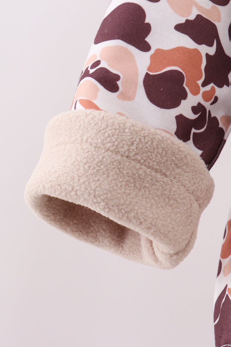 Camouflage Fleece Hoodie Jacket - Aaria Tees Aaria Tees