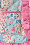 Pink Patchwork Floral Ruffle Jacket - Aaria Tees Aaria Tees