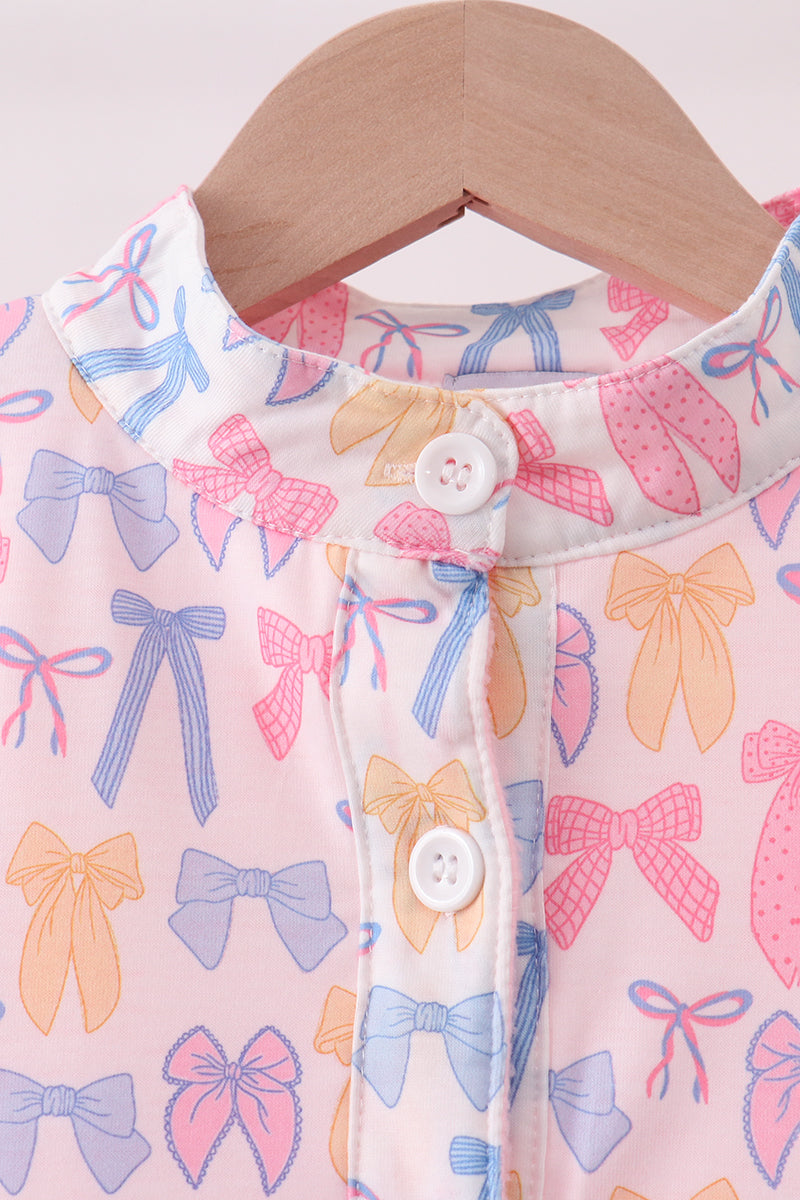 Pink Bow Fleece mom&me Jacket - Aaria Tees Aaria Tees
