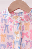 Pink Bow Fleece mom&me Jacket - Aaria Tees Aaria Tees