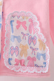 Pink Bow Fleece mom&me Jacket - Aaria Tees Aaria Tees