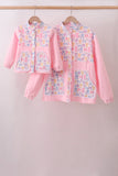 Pink Bow Fleece mom&me Jacket - Aaria Tees Aaria Tees