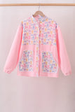 Pink Bow Fleece mom&me Jacket - Aaria Tees Aaria Tees