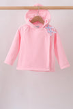 Pink Fleece Bow Coat - Aaria Tees Aaria Tees