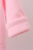 Pink Fleece Bow Coat - Aaria Tees Aaria Tees