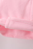 Pink Fleece Bow Coat - Aaria Tees Aaria Tees