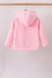 Pink Fleece Bow Coat - Aaria Tees Aaria Tees