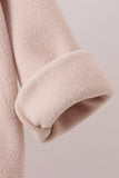 Khaki Fleece Bow Coat - Aaria Tees Aaria Tees