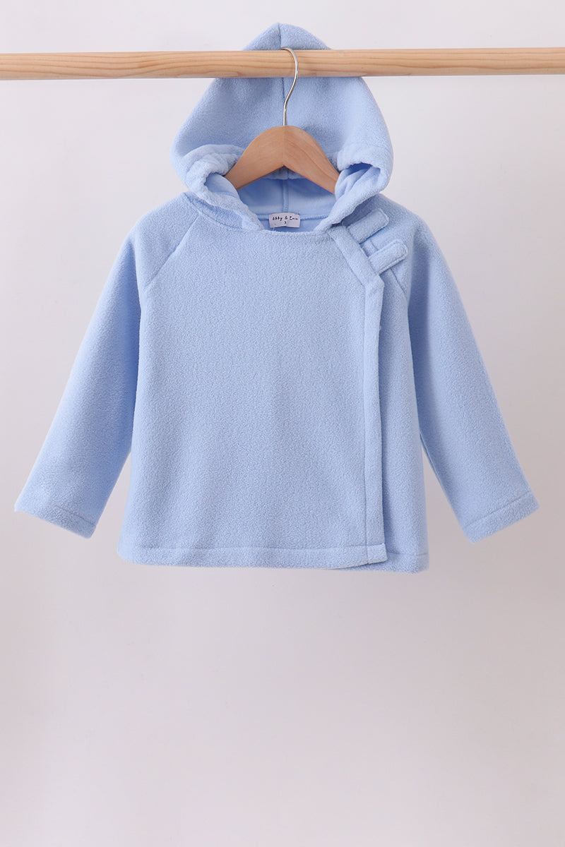 Blue Fleece Bow Coat - Aaria Tees Aaria Tees