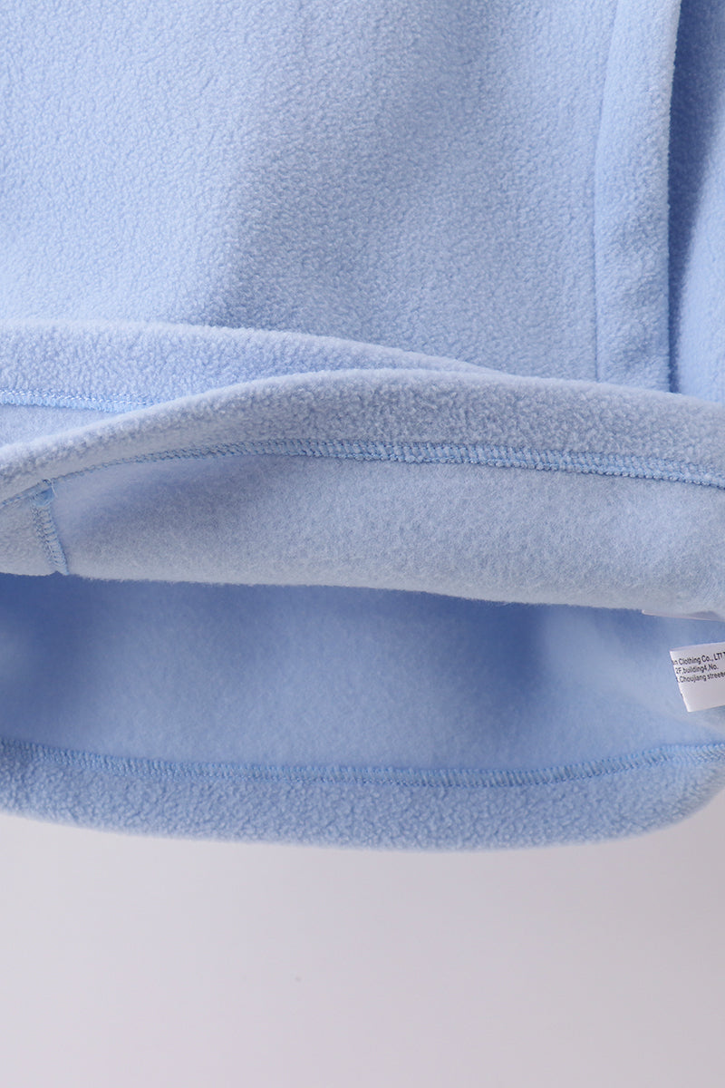 Blue Fleece Bow Coat - Aaria Tees Aaria Tees