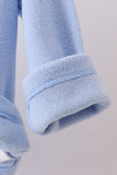Blue Fleece Bow Coat - Aaria Tees Aaria Tees