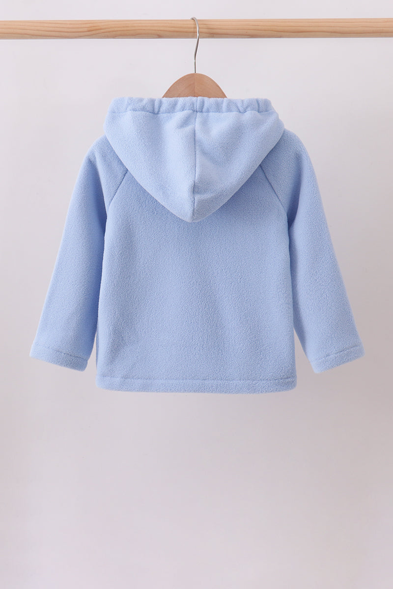 Blue Fleece Bow Coat - Aaria Tees Aaria Tees