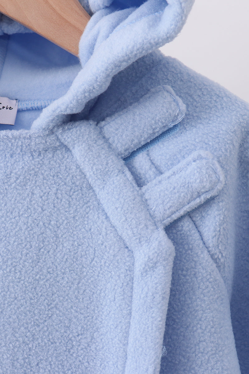 Blue Fleece Bow Coat - Aaria Tees Aaria Tees