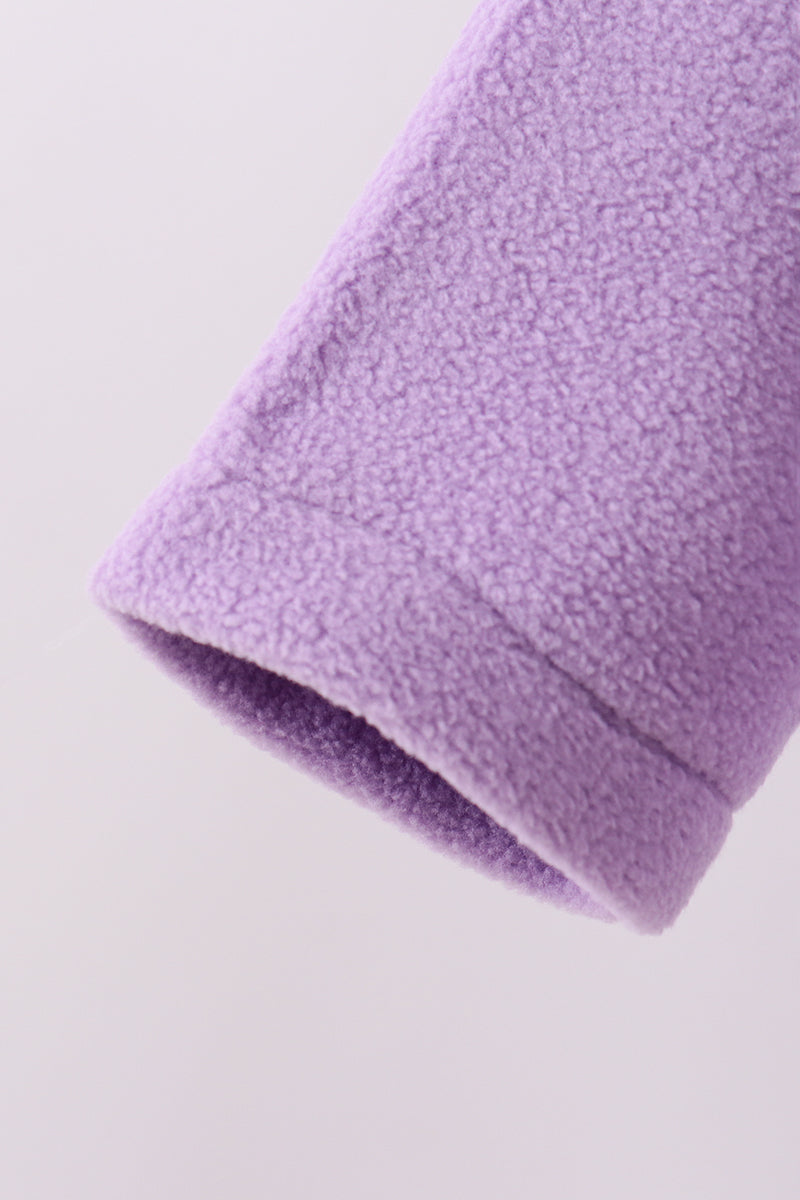 Purple Fleece Bow Coat - Aaria Tees Aaria Tees