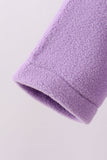 Purple Fleece Bow Coat - Aaria Tees Aaria Tees