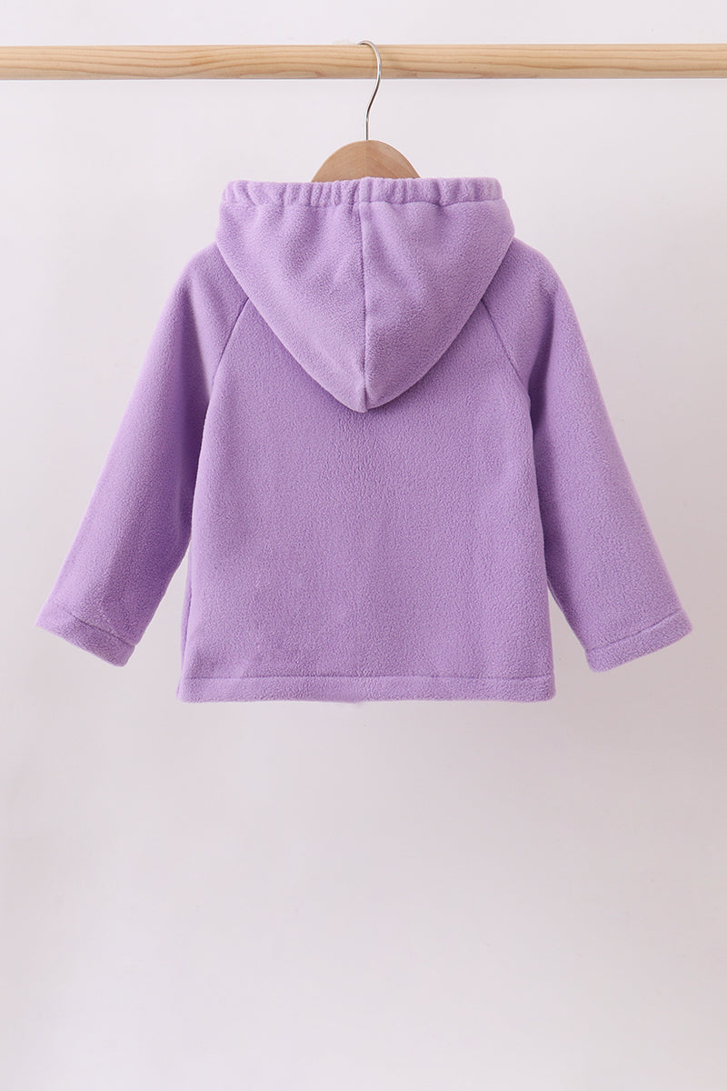 Purple Fleece Bow Coat - Aaria Tees Aaria Tees