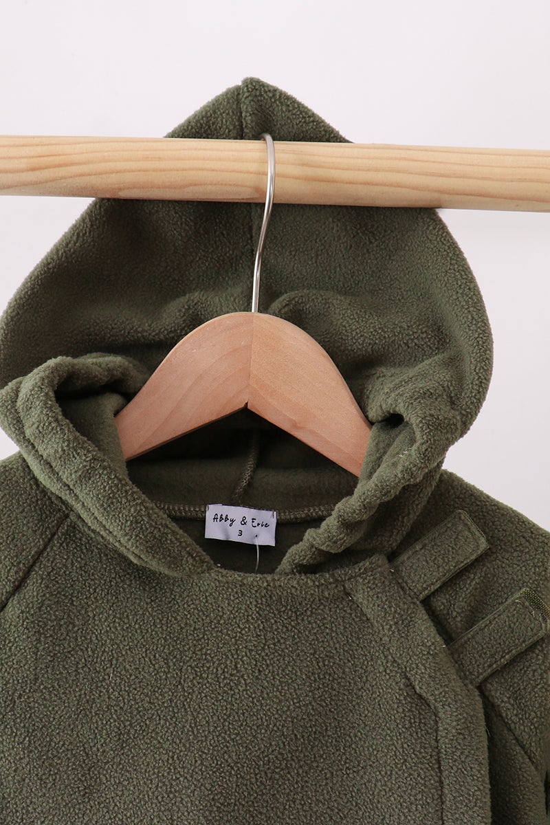 Green Fleece Bow Coat - Aaria Tees Aaria Tees