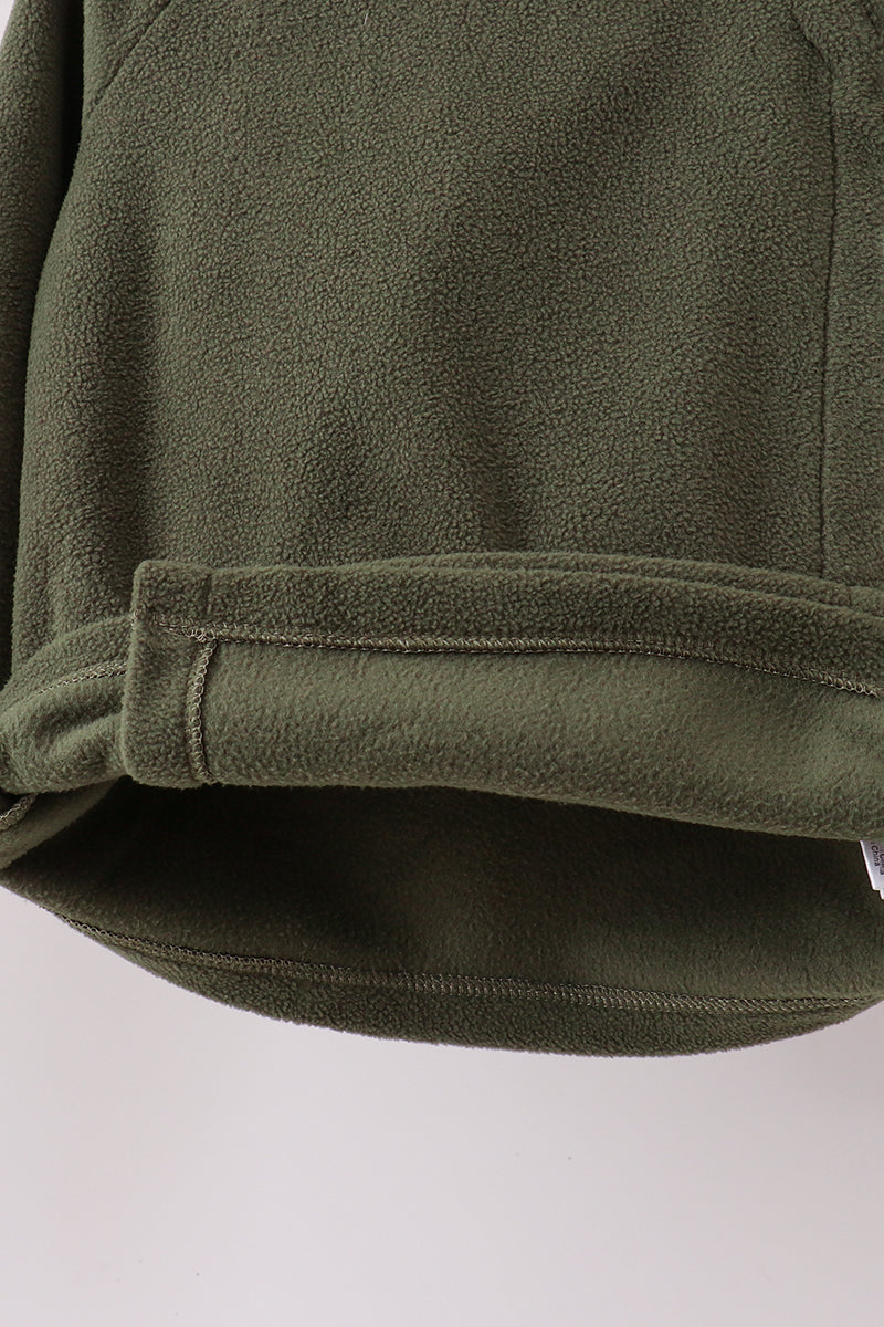 Green Fleece Bow Coat - Aaria Tees Aaria Tees