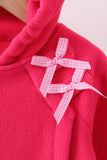 Magenta Fleece Bow Coat - Aaria Tees Aaria Tees