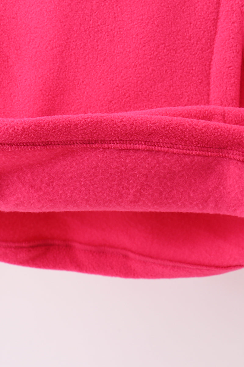 Magenta Fleece Bow Coat - Aaria Tees Aaria Tees