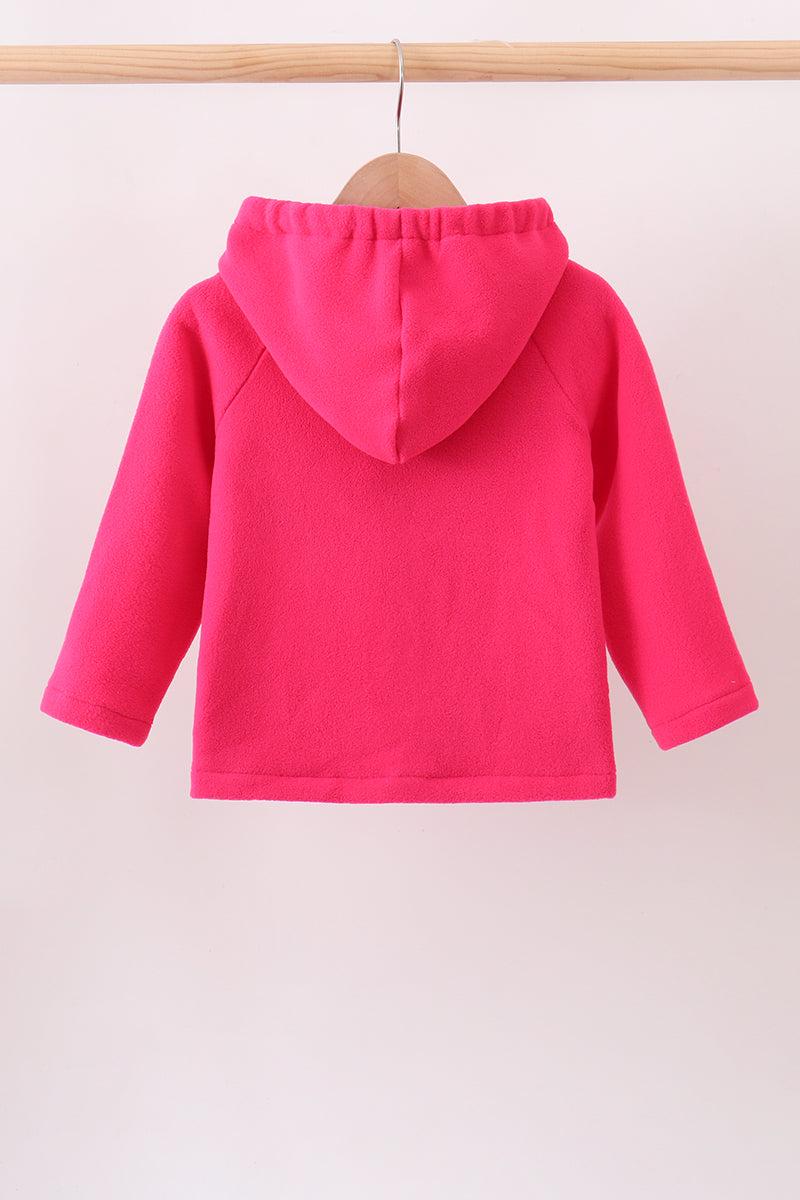 Magenta Fleece Bow Coat - Aaria Tees Aaria Tees