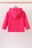Magenta Fleece Bow Coat - Aaria Tees Aaria Tees