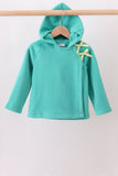 Turquoise Fleece Bow Coat - Aaria Tees Aaria Tees