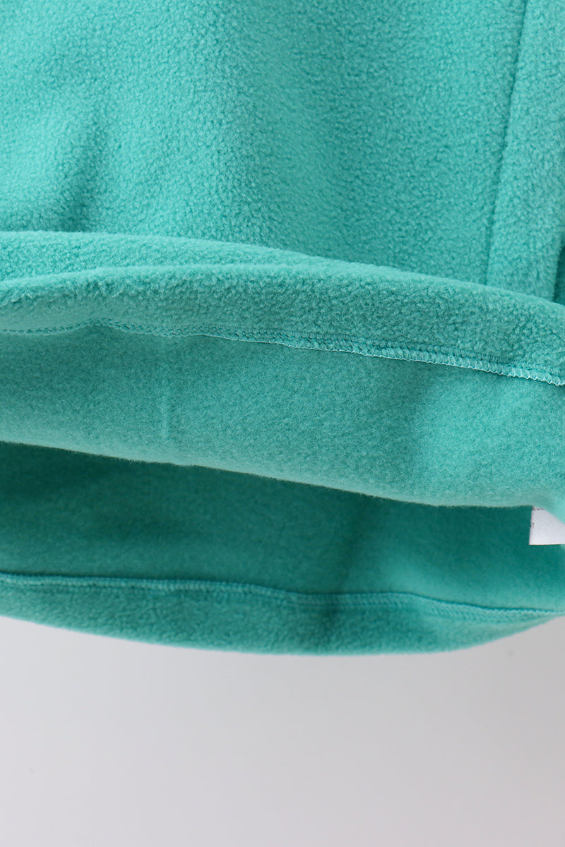 Turquoise Fleece Bow Coat - Aaria Tees Aaria Tees