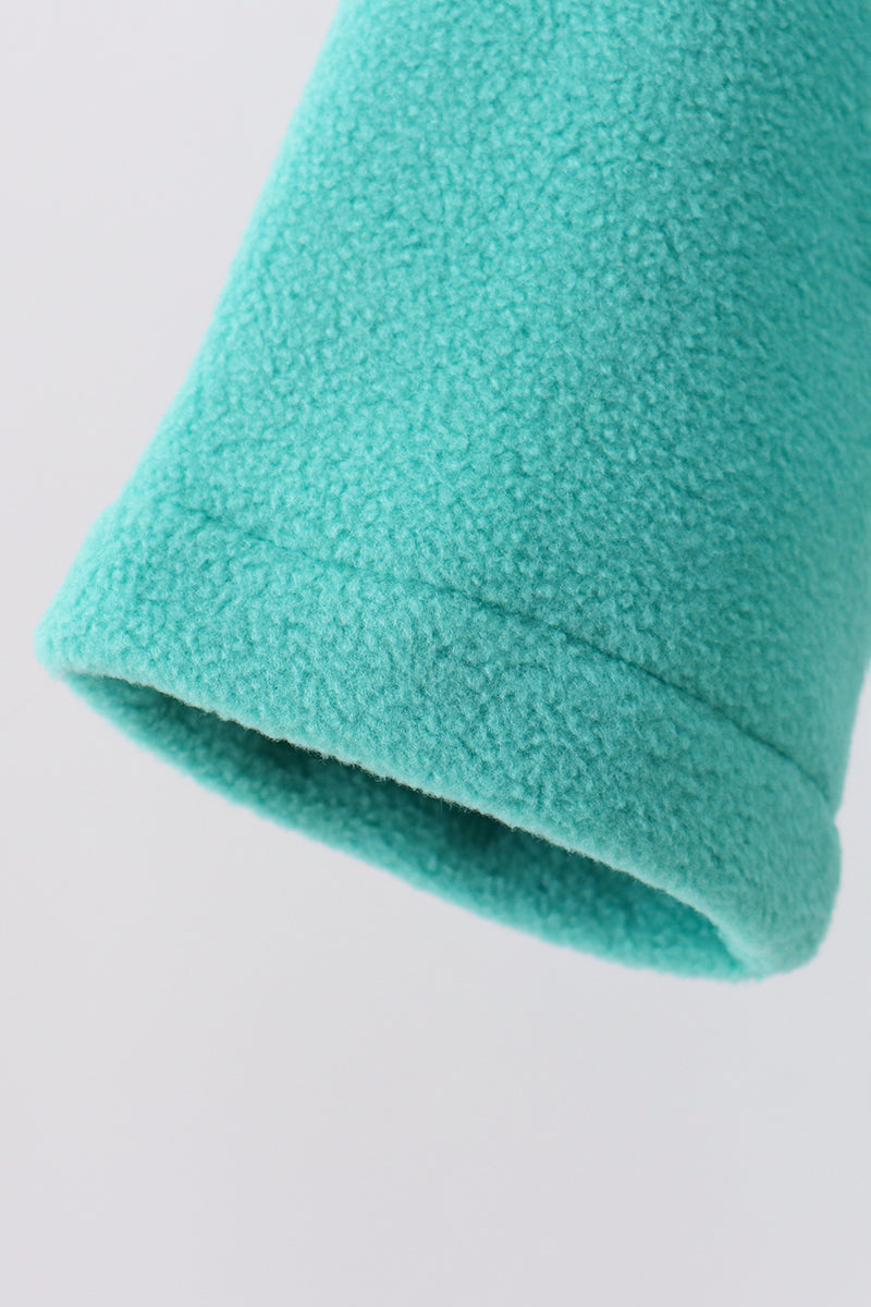 Turquoise Fleece Bow Coat - Aaria Tees Aaria Tees