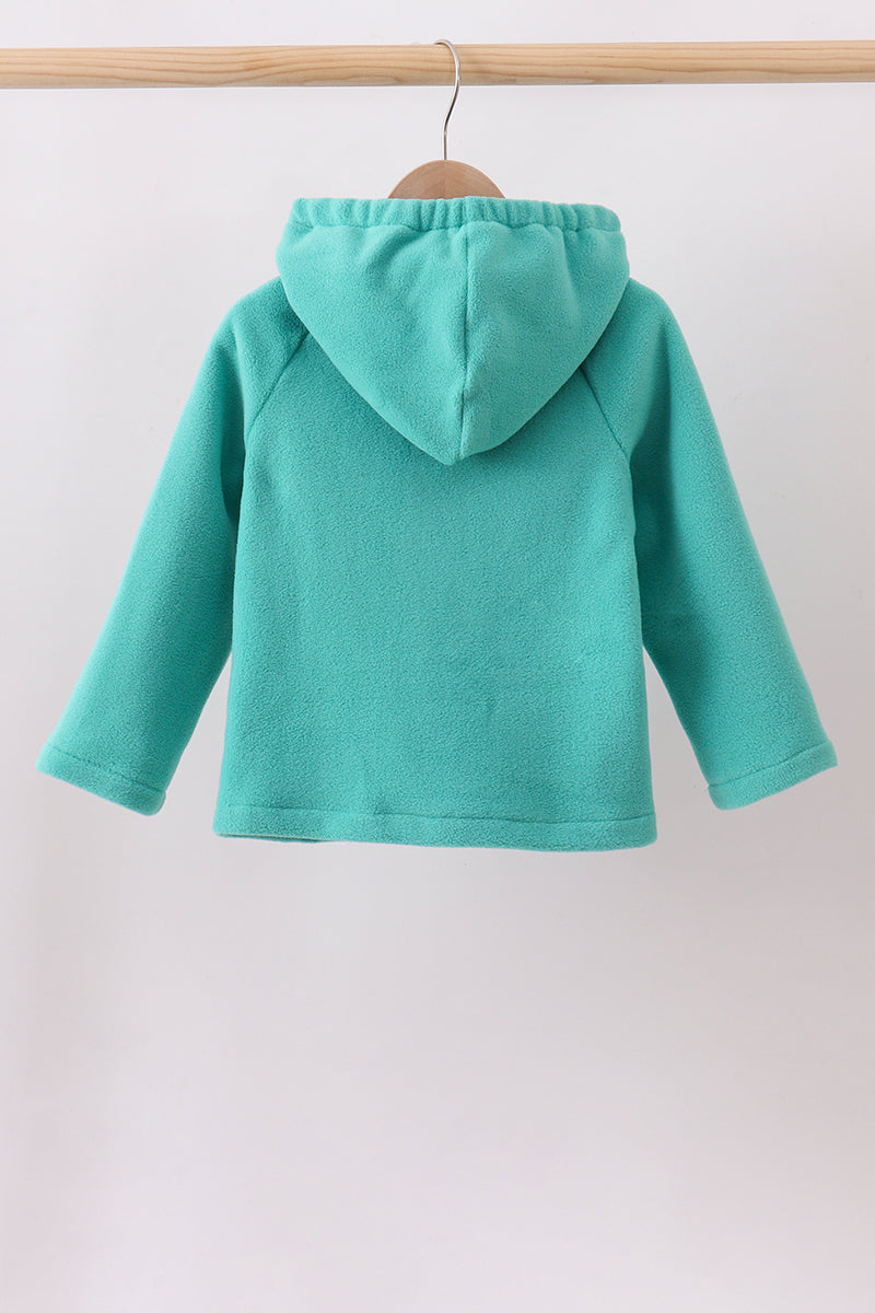 Turquoise Fleece Bow Coat - Aaria Tees Aaria Tees