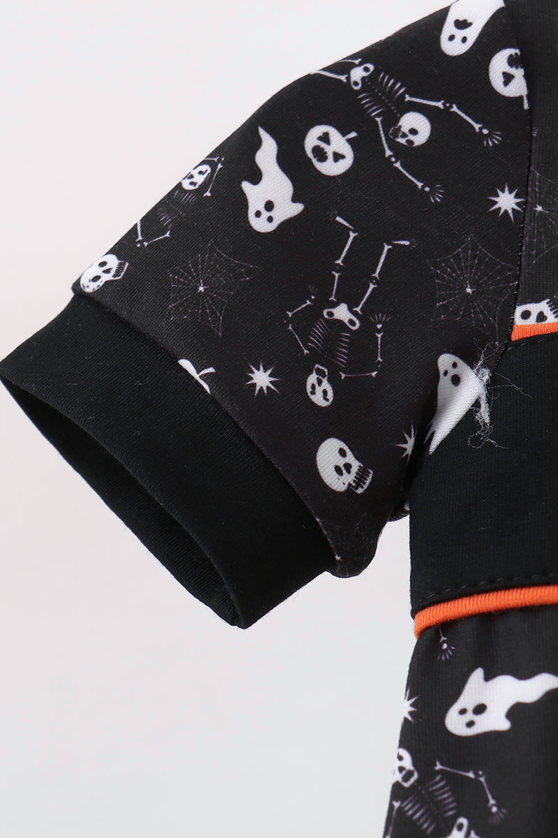 Orange Ghost Embroidery Bubble - Aaria Tees Aaria Tees