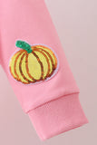Pink Pumpkin Sequin Mom&me Top - Aaria Tees Aaria Tees