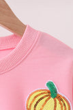Pink Pumpkin Sequin Mom&me Top - Aaria Tees Aaria Tees